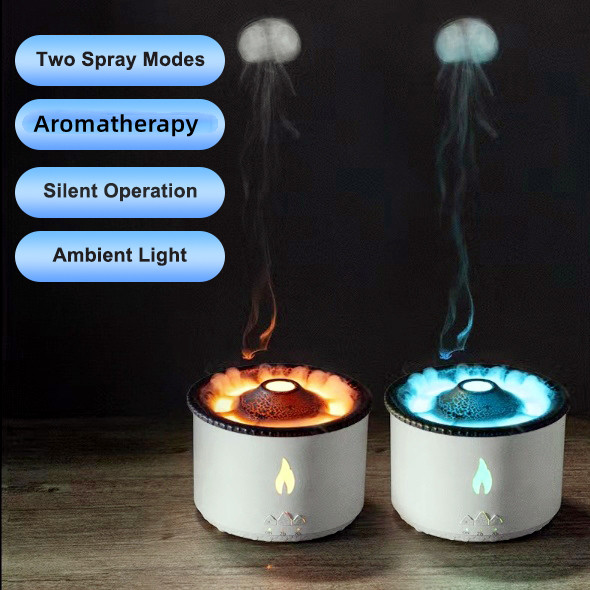 Creative Volcano Aromatherapy Jellyfish Humidifier | Diffuser | Night Light