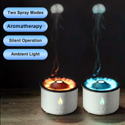 Creative Volcano Aromatherapy Jellyfish Humidifier | Diffuser | Night Light