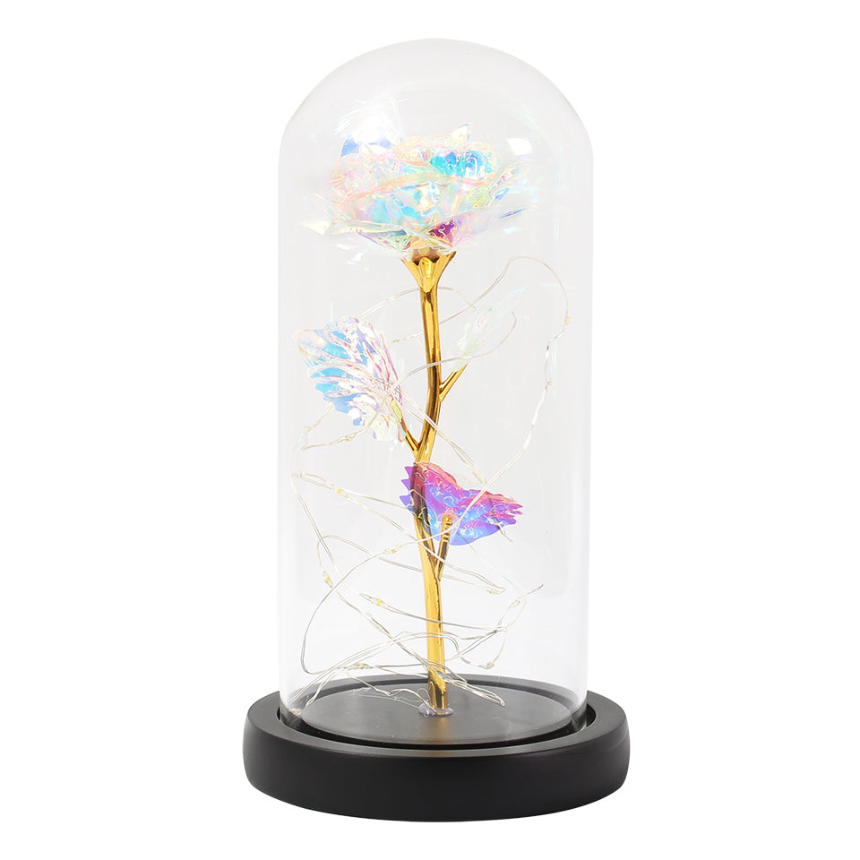 Forever Love Rose in Glass LED Night Light