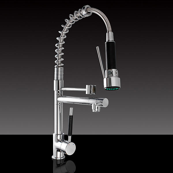 DEKLE Kitchen Sink Mixer Faucet - Pull Out Sprayer Tap - Single Handle - Tap Collapsible