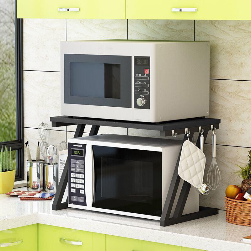 Microwave Oven Rack Storage 2 Tier Stand Holder Kitchen Counter Organizer Shelf