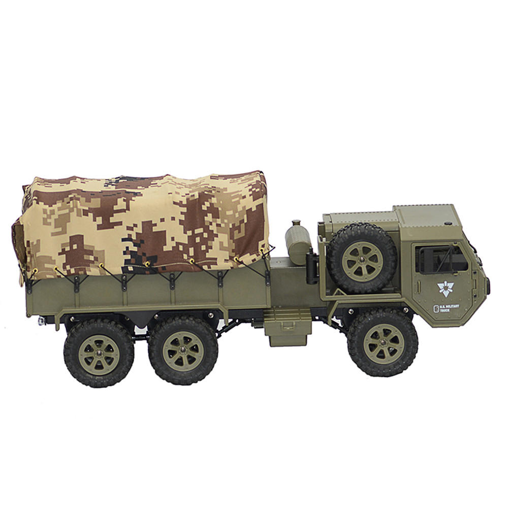 1:16 2.4G 6WD RC US Army Military Truck With Canvas - Proportional Control - RTR Model - 2 Batteries - Fayee FY004A