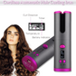 Automatic Hair Curler Curling Iron Wireless Ceramic USB Rechargeable With LED Digital Display