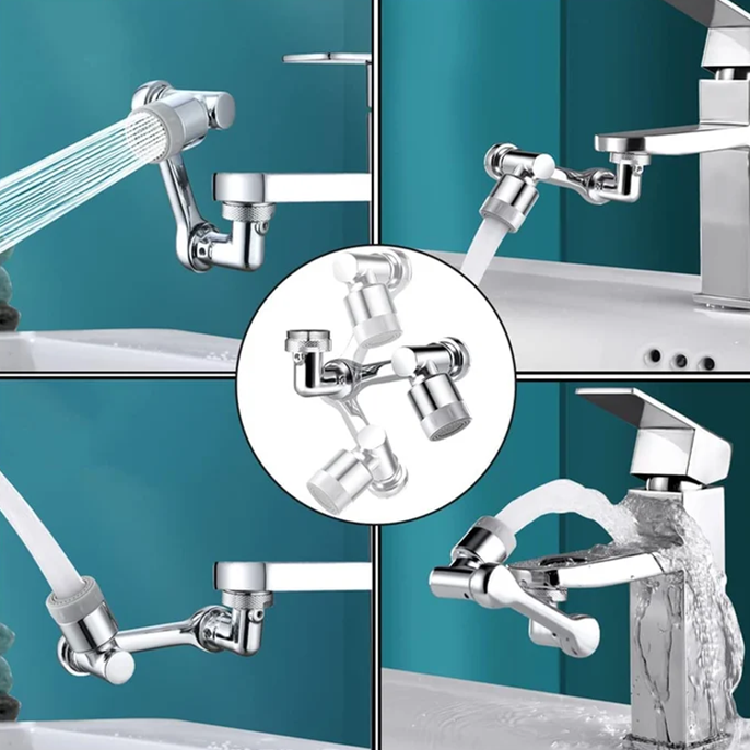 Universal 1080°  Swivel Aerator Multifunction Faucet Extender - Splash Resistant Shower