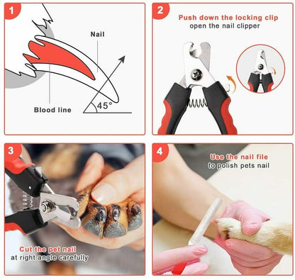 Pet Nail Clippers With Safety Guard