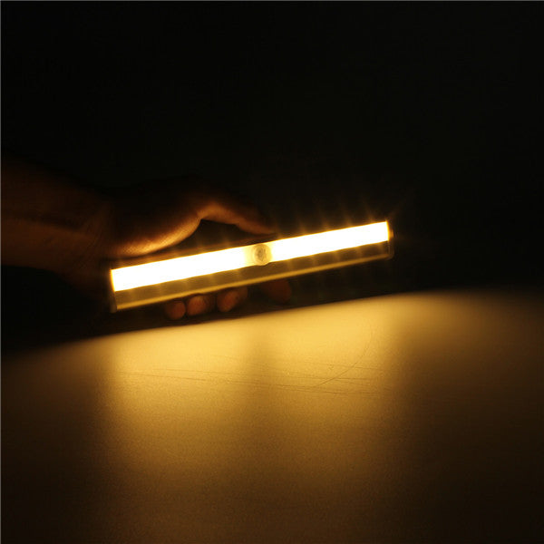 10 LED Cabinet Light PIR Human Body Motion Sensor Lamp Cupboard Closet LED Night Light LED Strip Light 6V