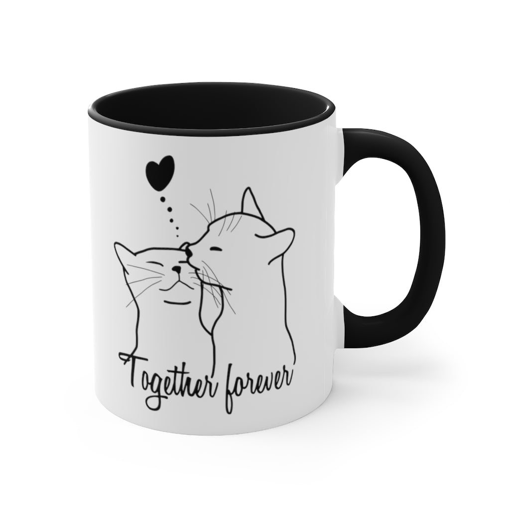 Cat Lovers - Together forever series - Two-tone Coffee Mug