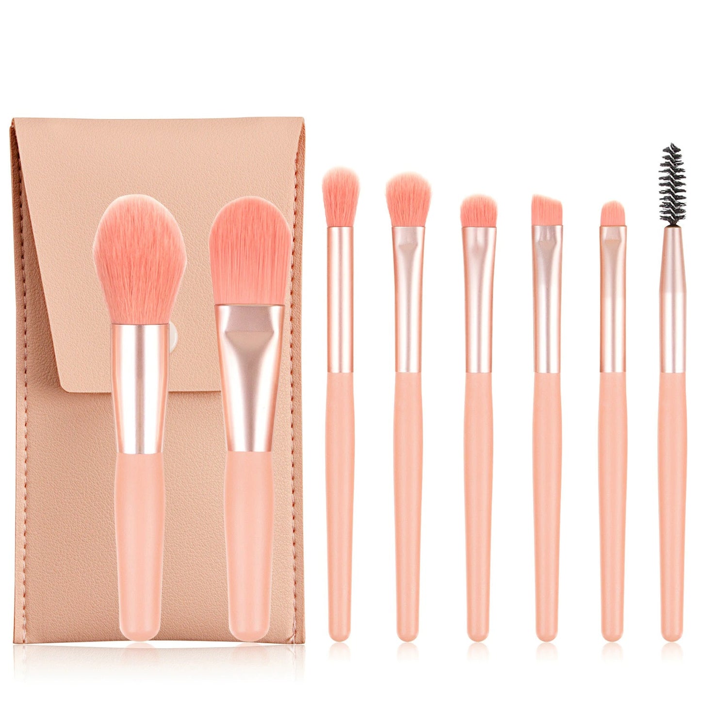 8 Pcs Mini Travel Portable Soft Makeup Brushes Set
