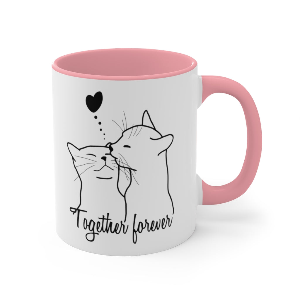Cat Lovers - Together forever series - Two-tone Coffee Mug