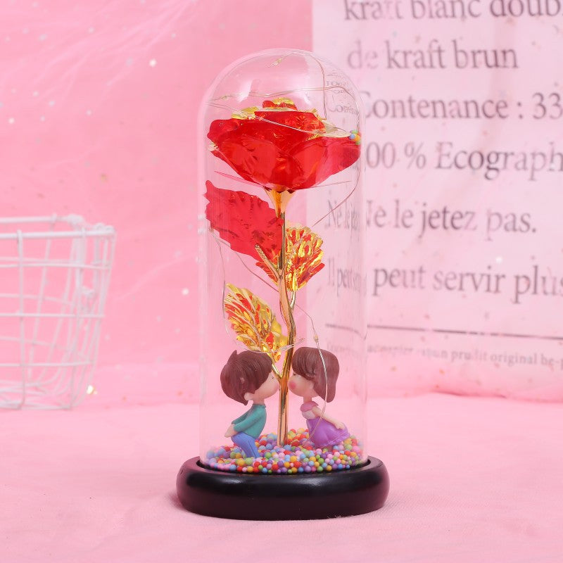 Forever Love Rose in Glass LED Night Light