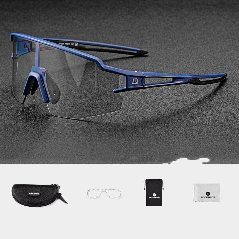 Photochromic Cycling Glasses Polarized Built-in Myopia Frame Sports Sunglasses