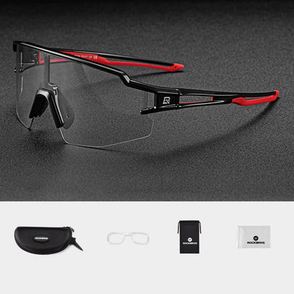 Photochromic Cycling Glasses Polarized Built-in Myopia Frame Sports Sunglasses