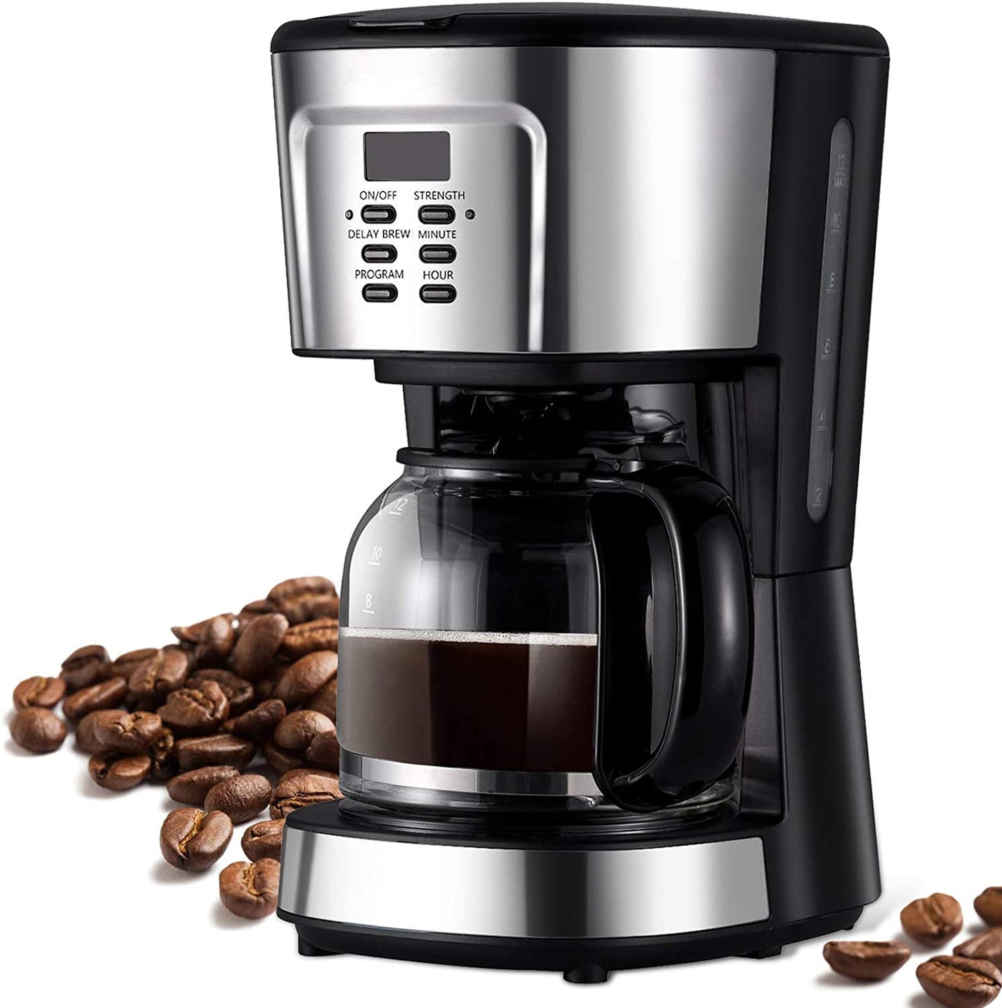 Compact Drip Coffee Machine With Keep Warm And Auto-Shut Off Function