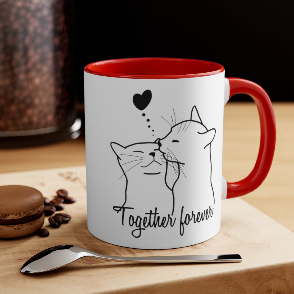 Cat Lovers - Together forever series - Two-tone Coffee Mug