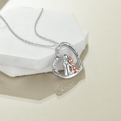 Mother Daughter Necklace Gifts for Mom from Daughter Sterling Silver