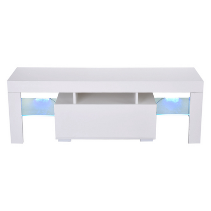 Modern Minimalist TV Cabinet Living Room With High-gloss LED Lights TV Cabinet