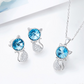 Ceidai Retro Elegant 925 Sterling Silver Necklace Jewellery Set
