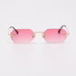 New Fashion Polygonal Frameless Sunglasses Women