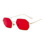 New Rectangular Small Sunglasses Polygonal Metal Men