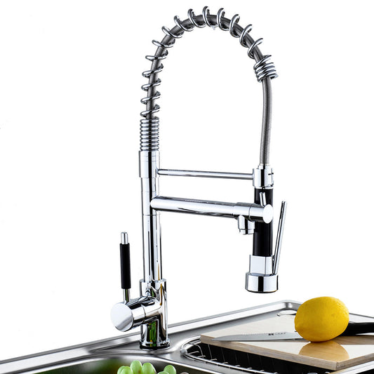DEKLE Kitchen Sink Mixer Faucet - Pull Out Sprayer Tap - Single Handle - Tap Collapsible