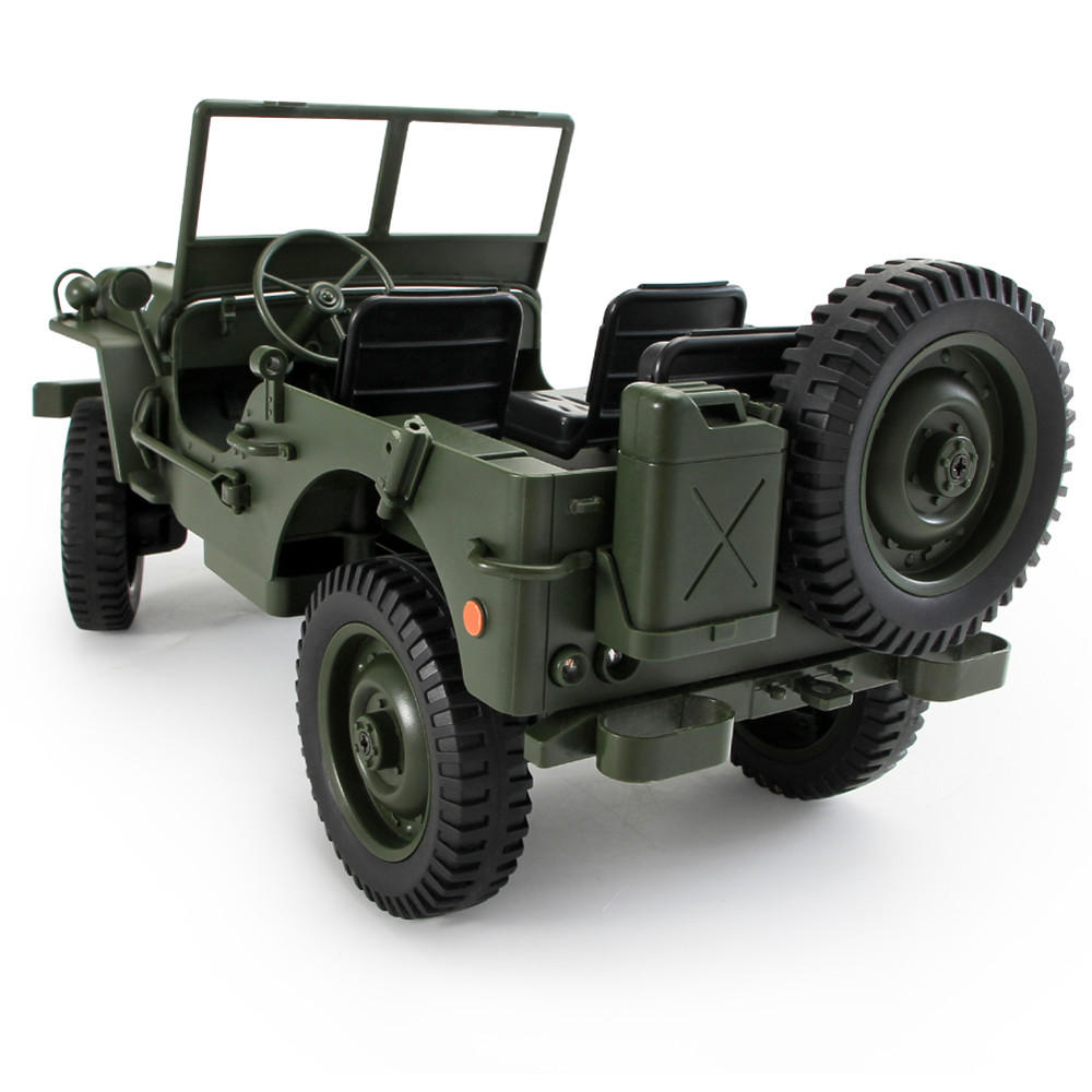 1:10 2.4G 4WD RC Off-Road Military Truck With Canopy and LED Light - Jedi Proportional Control - Crawler - RTR - JJRC Q65