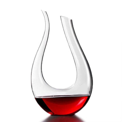 Crystal U-Shape Horn Wine Decanter