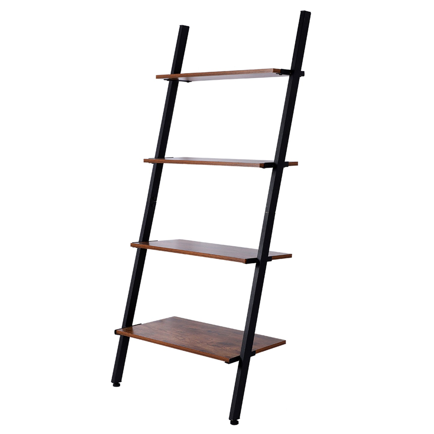 Ladder Shelf 4 Tier Bookshelf Storage Display Shelves Industrial Wood
