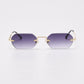 New Fashion Polygonal Frameless Sunglasses Women