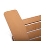 TALE Adirondack Chair Backyard Outdoor Furniture Painted Seating With Cup Holder All-Weather And Fade-Resistant Plastic Wood - Brown Color