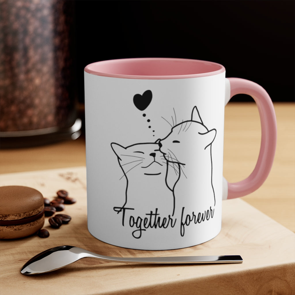 Cat Lovers - Together forever series - Two-tone Coffee Mug