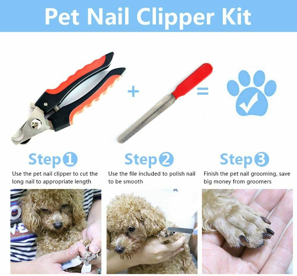 Pet Nail Clippers With Safety Guard