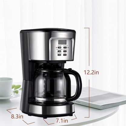 Compact Drip Coffee Machine With Keep Warm And Auto-Shut Off Function