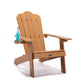 TALE Adirondack Chair Backyard Outdoor Furniture Painted Seating With Cup Holder All-Weather And Fade-Resistant Plastic Wood - Brown Color