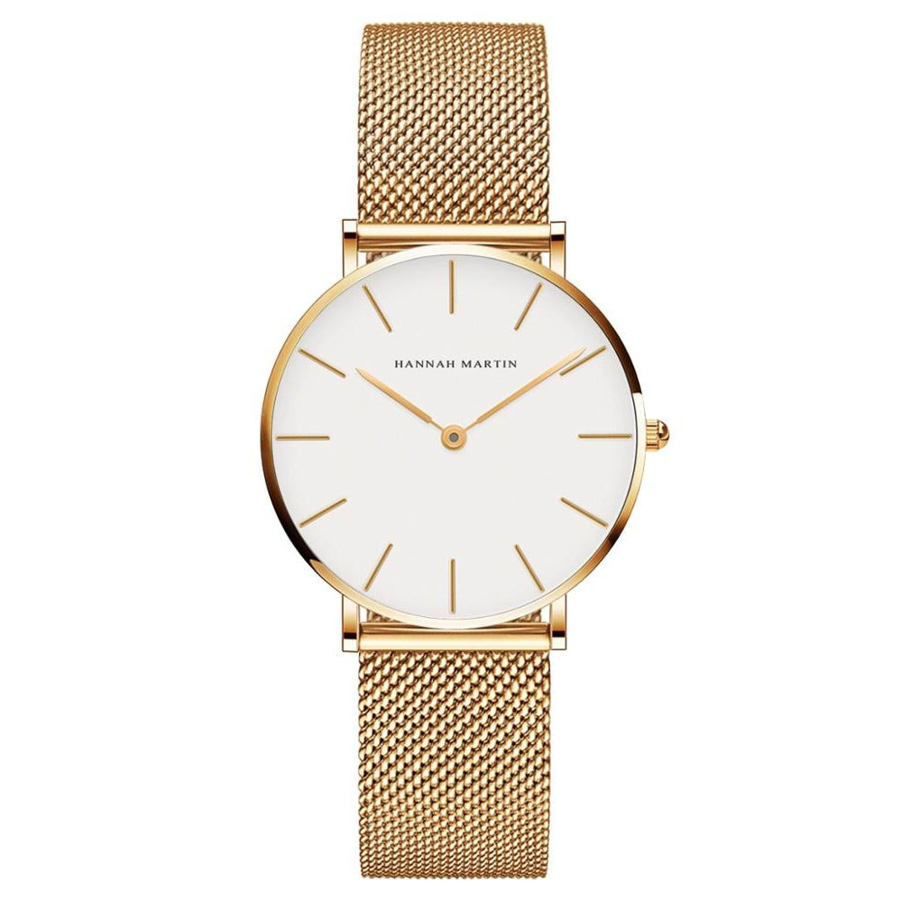 Luxury Ultra Thin Stainless Steel Mesh Band Watch For Women