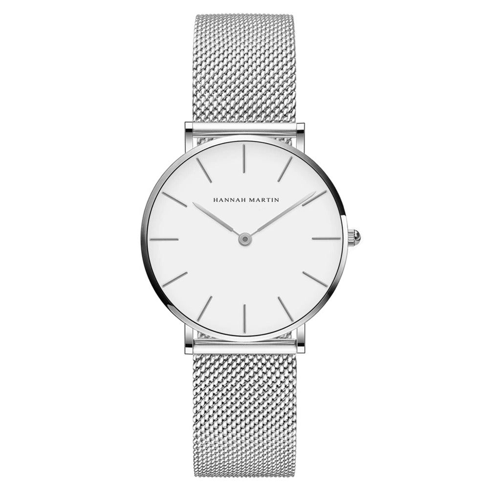 Luxury Ultra Thin Stainless Steel Mesh Band Watch For Women