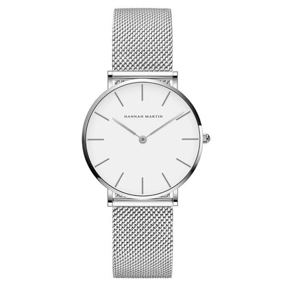 Luxury Ultra Thin Stainless Steel Mesh Band Watch For Women