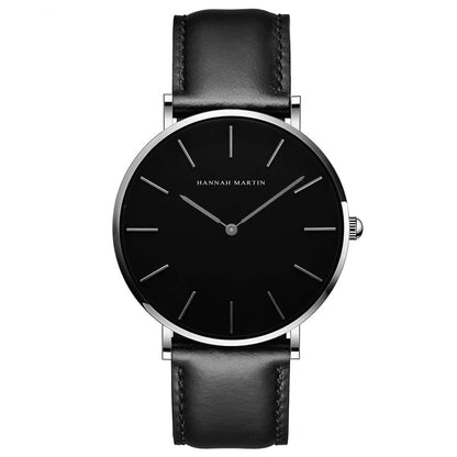 Minimalism Casual Leather Strap Waterproof Watch For Men & Women