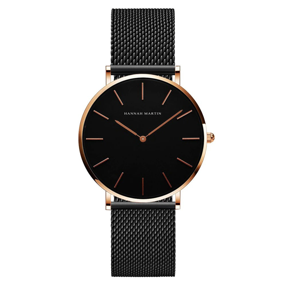 Luxury Ultra Thin Stainless Steel Mesh Band Watch For Women