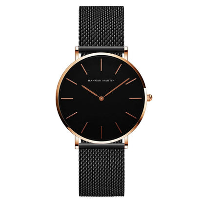 Luxury Ultra Thin Stainless Steel Mesh Band Watch For Women