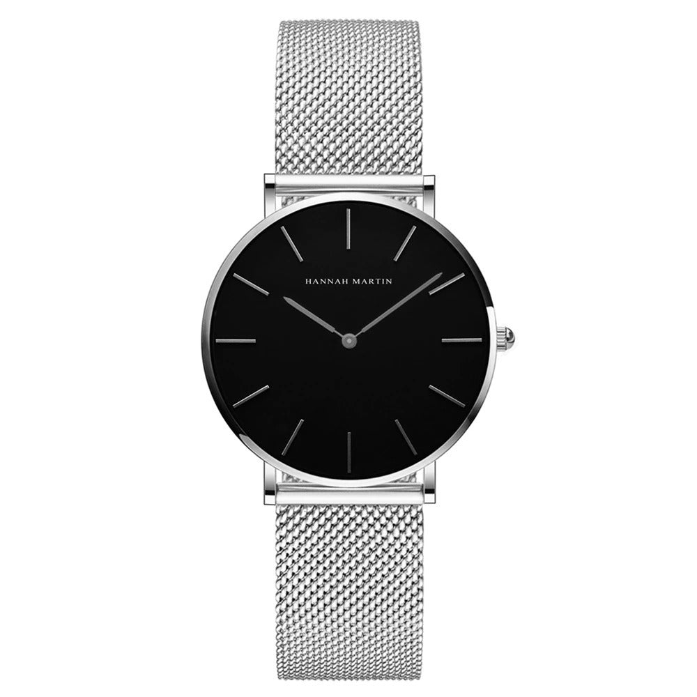 Luxury Ultra Thin Stainless Steel Mesh Band Watch For Women