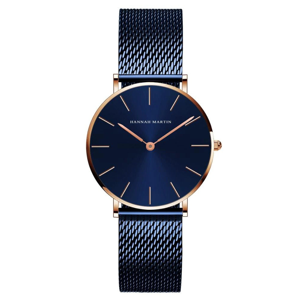 Luxury Ultra Thin Stainless Steel Mesh Band Watch For Women