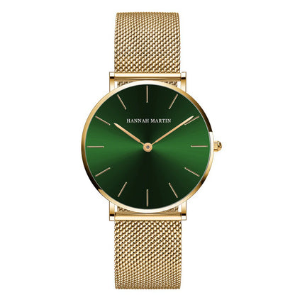 Luxury Ultra Thin Stainless Steel Mesh Band Watch For Women