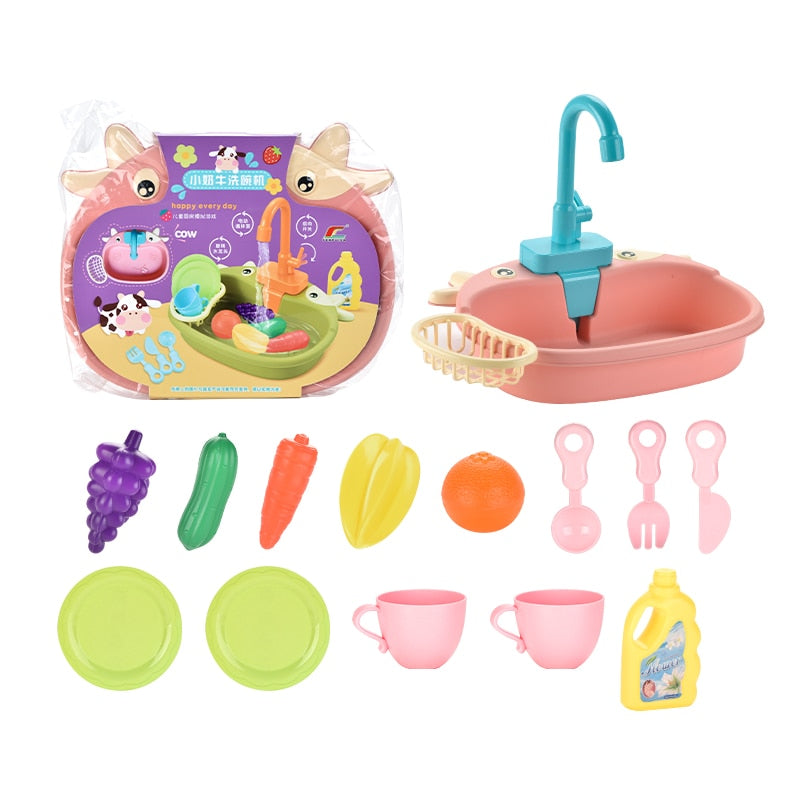 Electric Wash Sink Toy Set