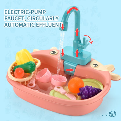 Electric Wash Sink Toy Set