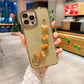 Luxury Flash Plating Frame With Love Heart Bracelet Phone Case