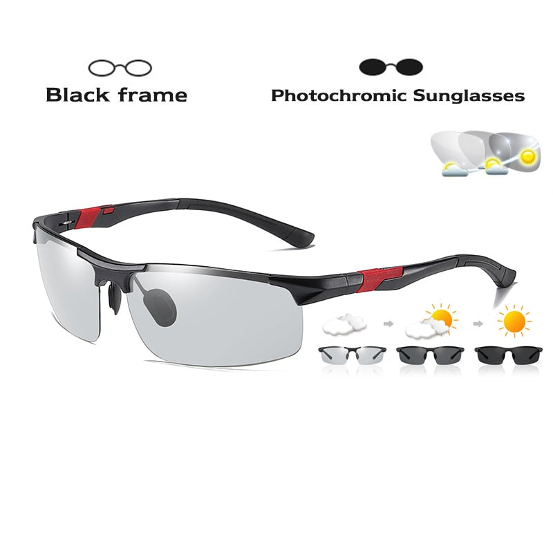 Top Aluminum Magnesium Frame Photochromic Polarized Sunglasses