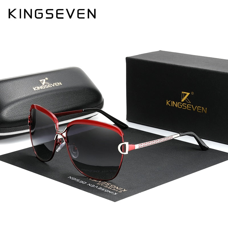 KINGSEVEN  Elegant Gradient Polarized Sunglasses For Women - UV400 Protection