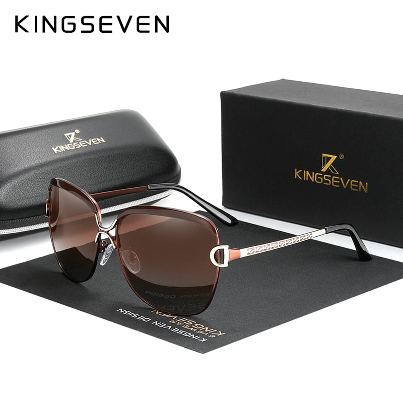 KINGSEVEN  Elegant Gradient Polarized Sunglasses For Women - UV400 Protection