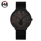 Black Minimalism Design Stainless Steel Mesh Band For Men