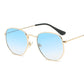 Hexagon Metal Frame Sunglasses For Women